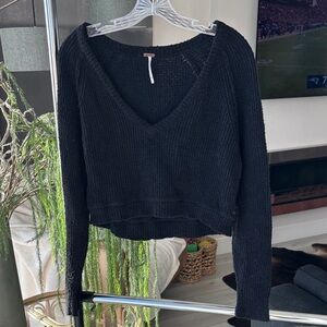 Free People Midnight V-Neck Sweater